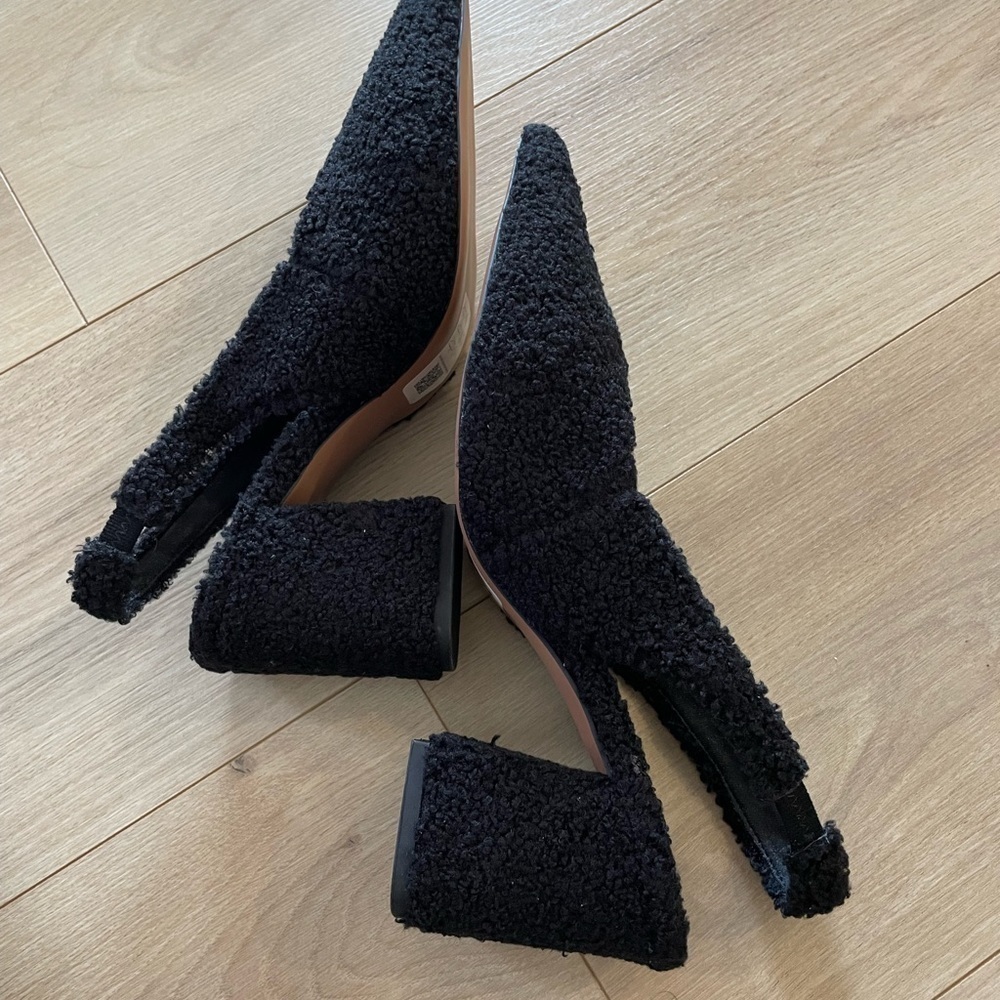 ASOS DESIGN Serina slingback block heeled shoes in black sandals size 9 new - Picture 9 of 9